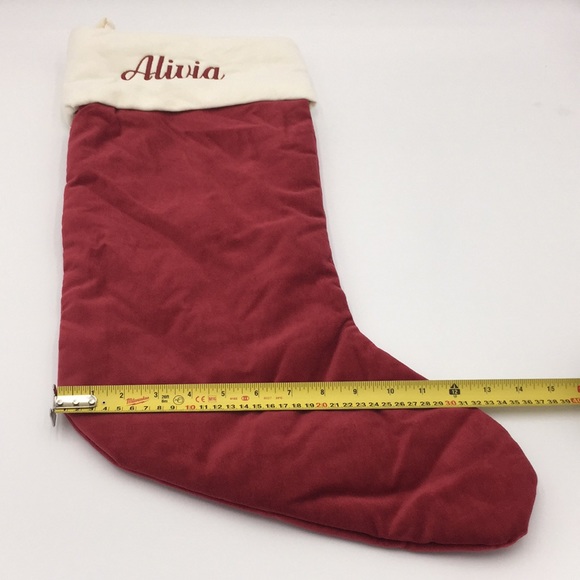 Pottery Barn Velvet Christmas Stocking “Alivia” - Picture 9 of 10